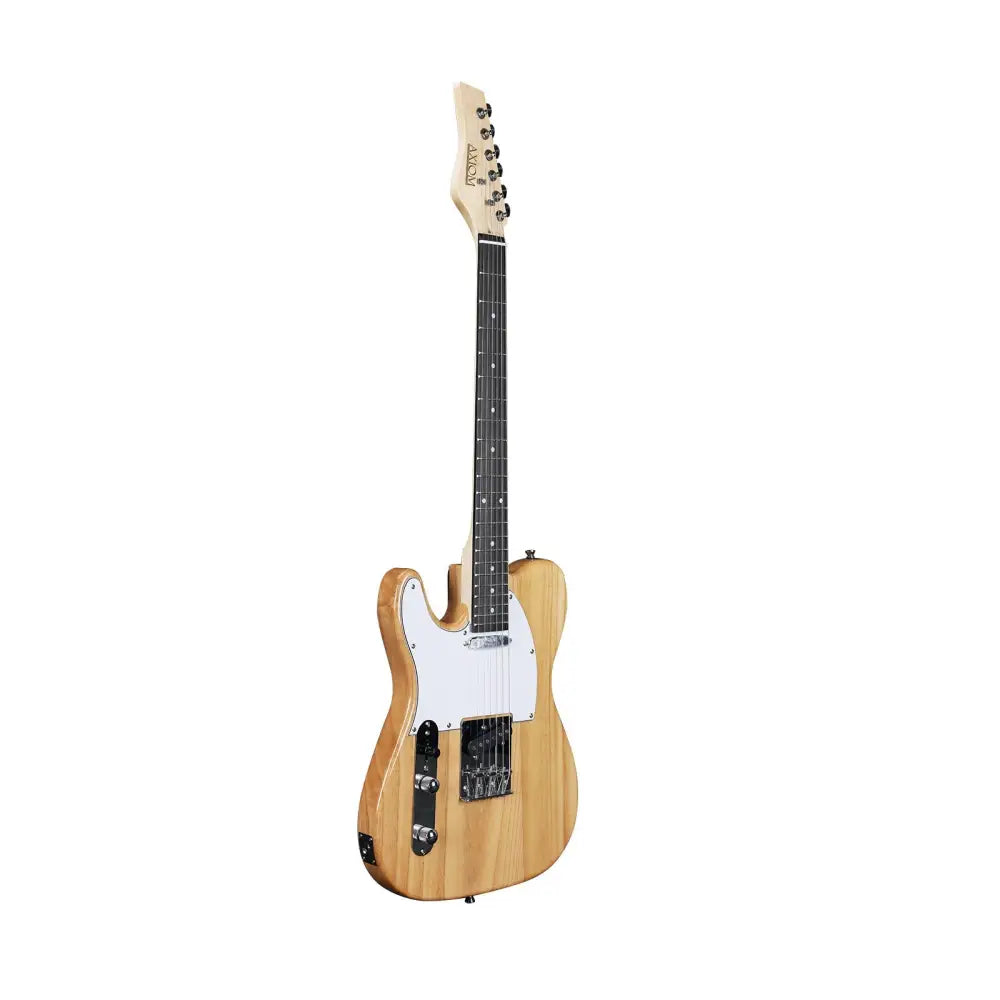 Atlantis Left Handed Electric Guitar with natural wood finish and white pickguard, vintage style electric guitar Australia