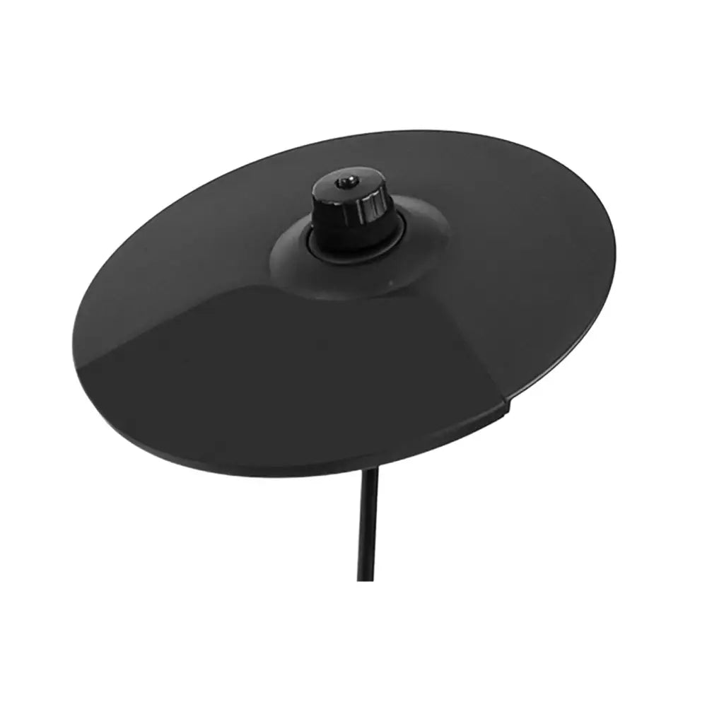 Black electronic drum cymbal with central knob in Axiom ADX2000 beginner digital drum kit