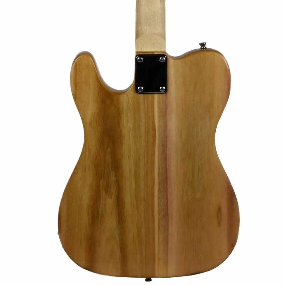 Back of a light brown Axiom Atlantis solid body electric guitar, T style electric guitar