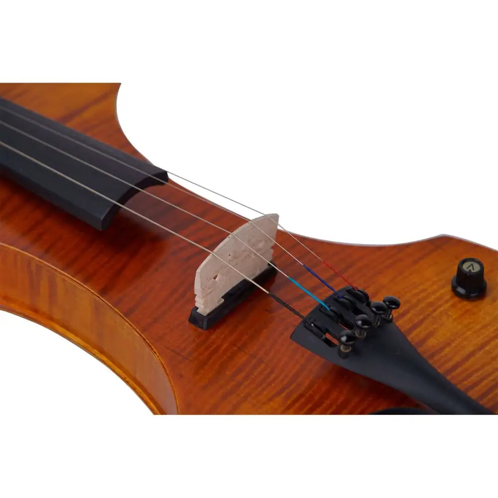 Axiom Avenger Electric Violin with wooden body, strings, and bridge for silent play