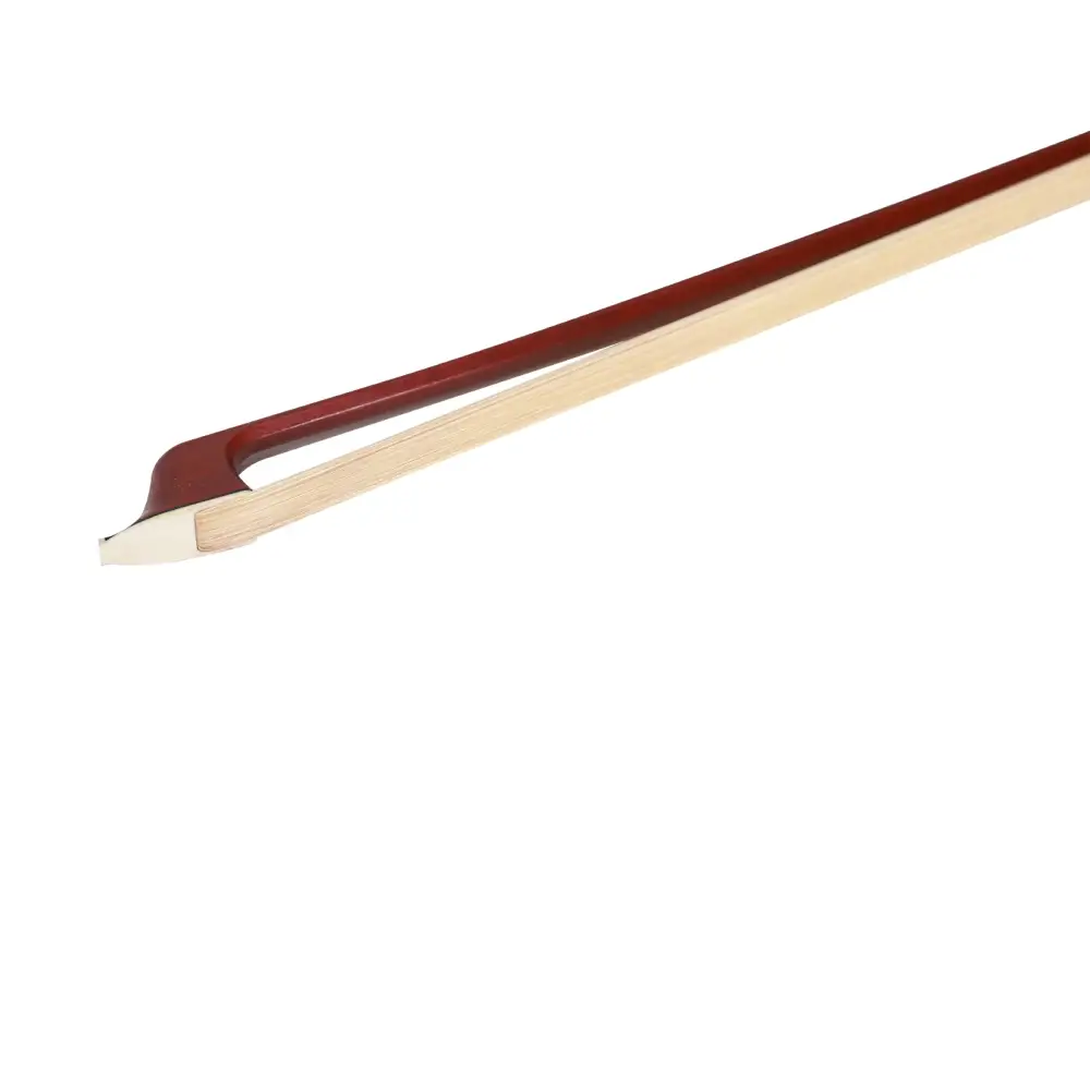 Axiom brazil wood cello bow 4/4 size with polished reddish brown frog light wood stick and silver metal tip
