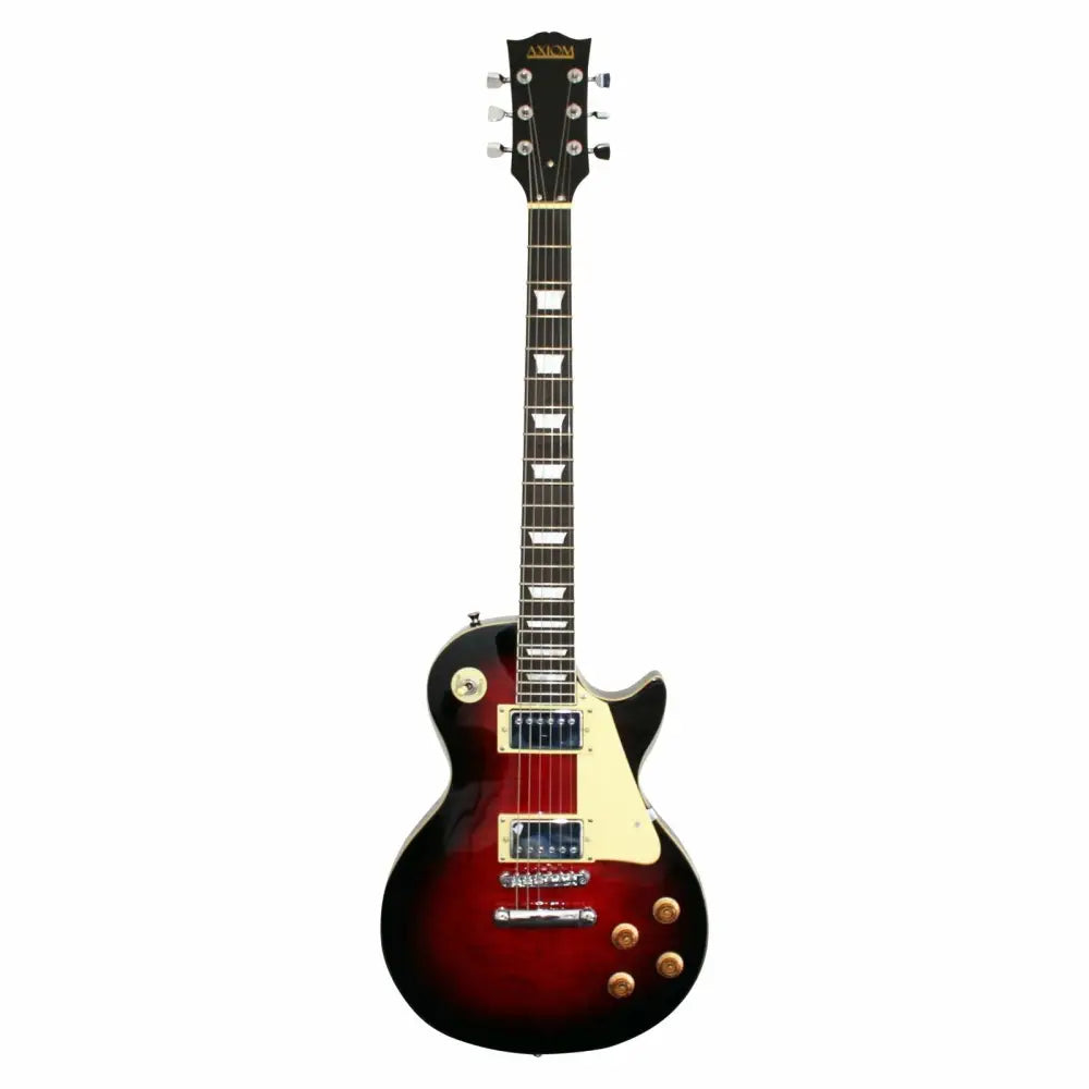 Axiom Challenger Electric Guitar Wineburst with sunburst finish, perfect beginner LP style guitar for sale Australia