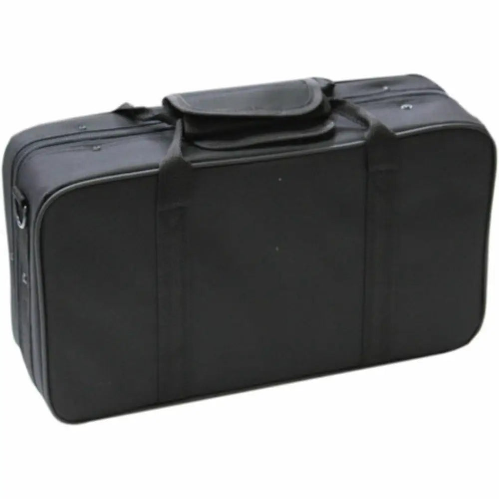 Black rectangular carrying case with handle for Axiom Concerto Series Clarinet Outfit, perfect for a quality student clarinet for sale