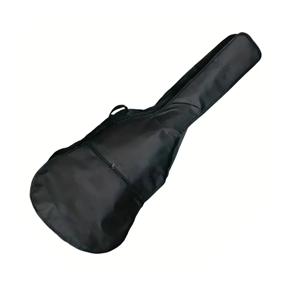 Black nylon axiom dreadnought guitar bag with front zipper pocket and padded shoulder strap for easy carrying