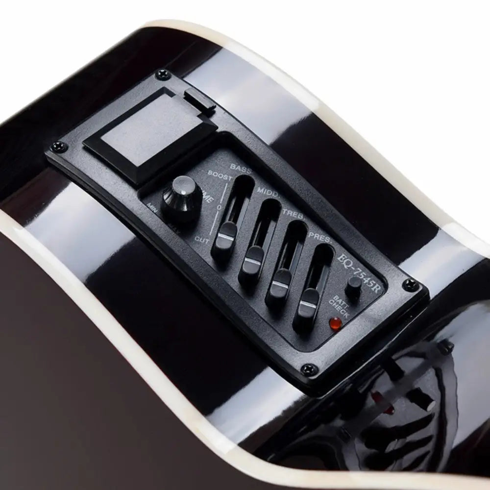 Black acoustic guitar with pickup and equalizer for sale Australia, perfect electric acoustic guitar for sale