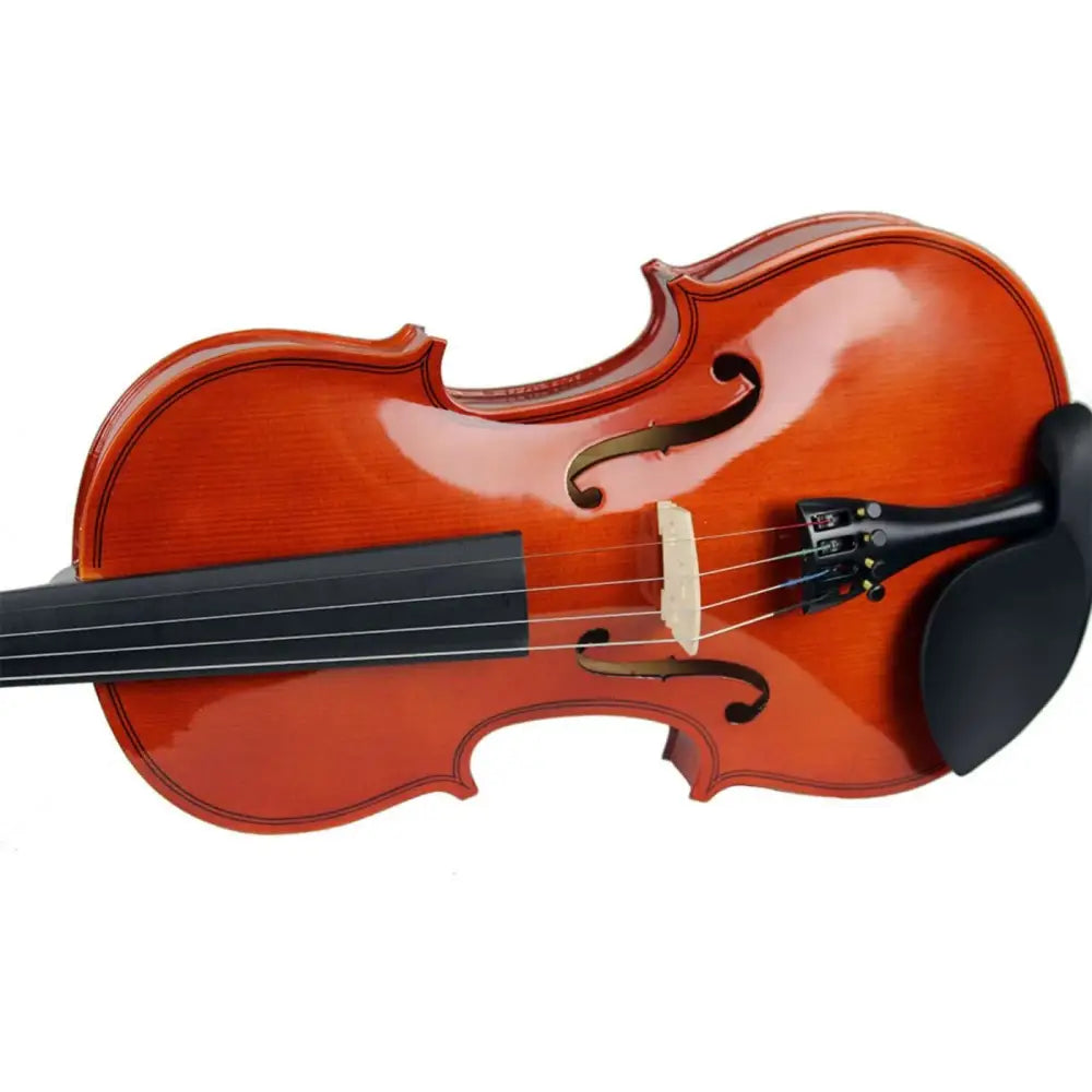 Varnished full size beginner violin with chin rest and fine tuners, great adult violin for sale