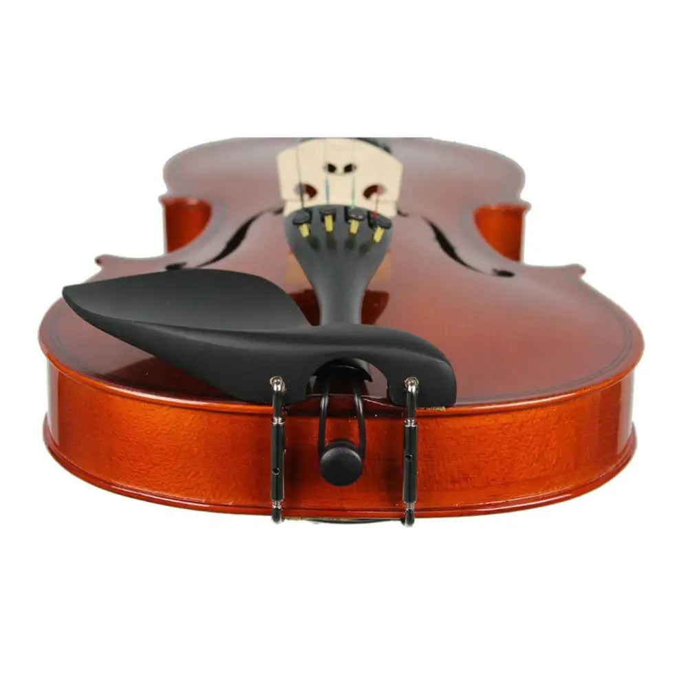 Polished reddish-brown full size beginner violin with chin rest, great for adult violin for sale