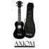Black ukulele with matching soft case, perfect budget ukulele with bag Australia