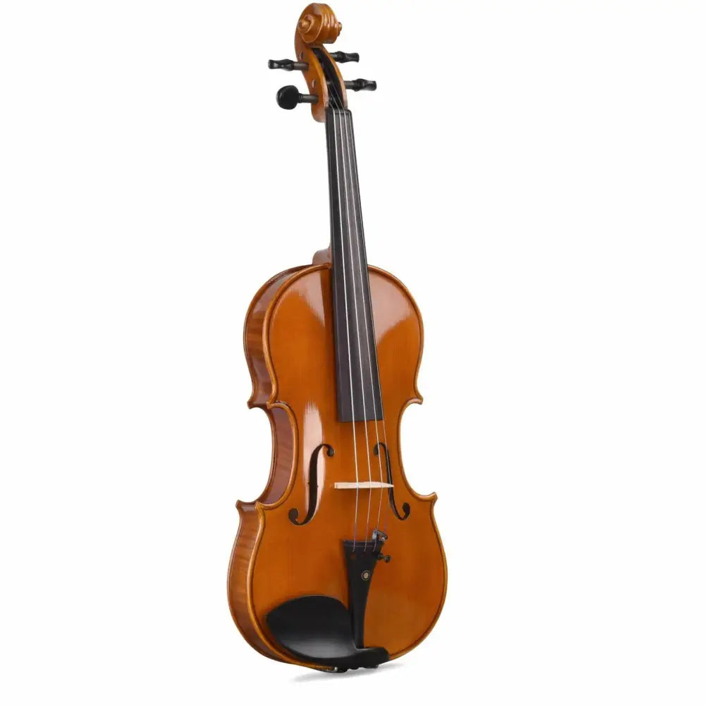 Light brown wooden full size violin for sale from Axiom Symphony Series 4/4 professional violin outfit solid carved violin Australia
