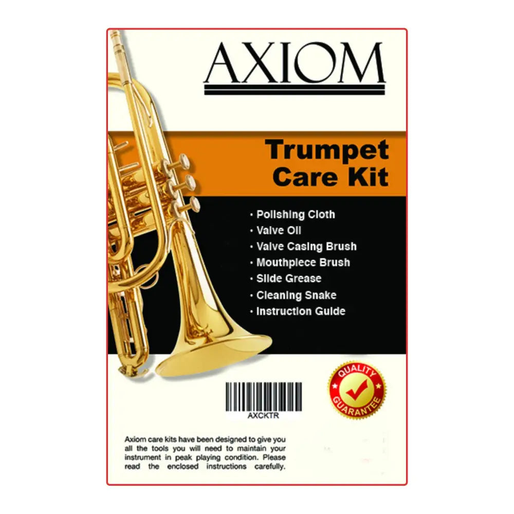 Axiom Trumpet Cleaning Kit with essential trumpet accessories and cleaning tools
