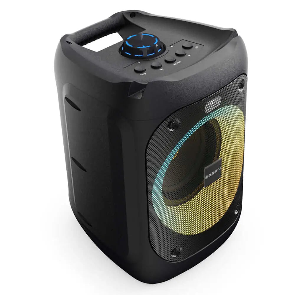 Black Majority PS100 Party Speaker with colorful LED lights for Bluetooth Karaoke fun