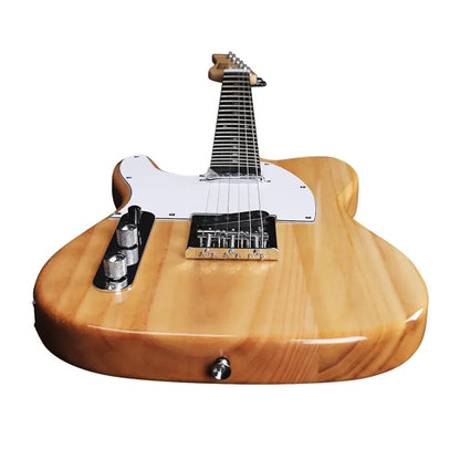 Vintage style electric guitar Atlantis Left Handed Natural with blonde wood finish in Australia
