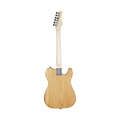 Vintage style electric guitar Atlantis Left Handed with light wood finish in Australia