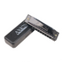 Black axiom 10 hole diatonic blues harp harmonica in c with glossy finish and silver lettering beside matching case