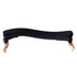 Black violin shoulder rest with adjustable wooden feet for comfortable kun shoulder rest use