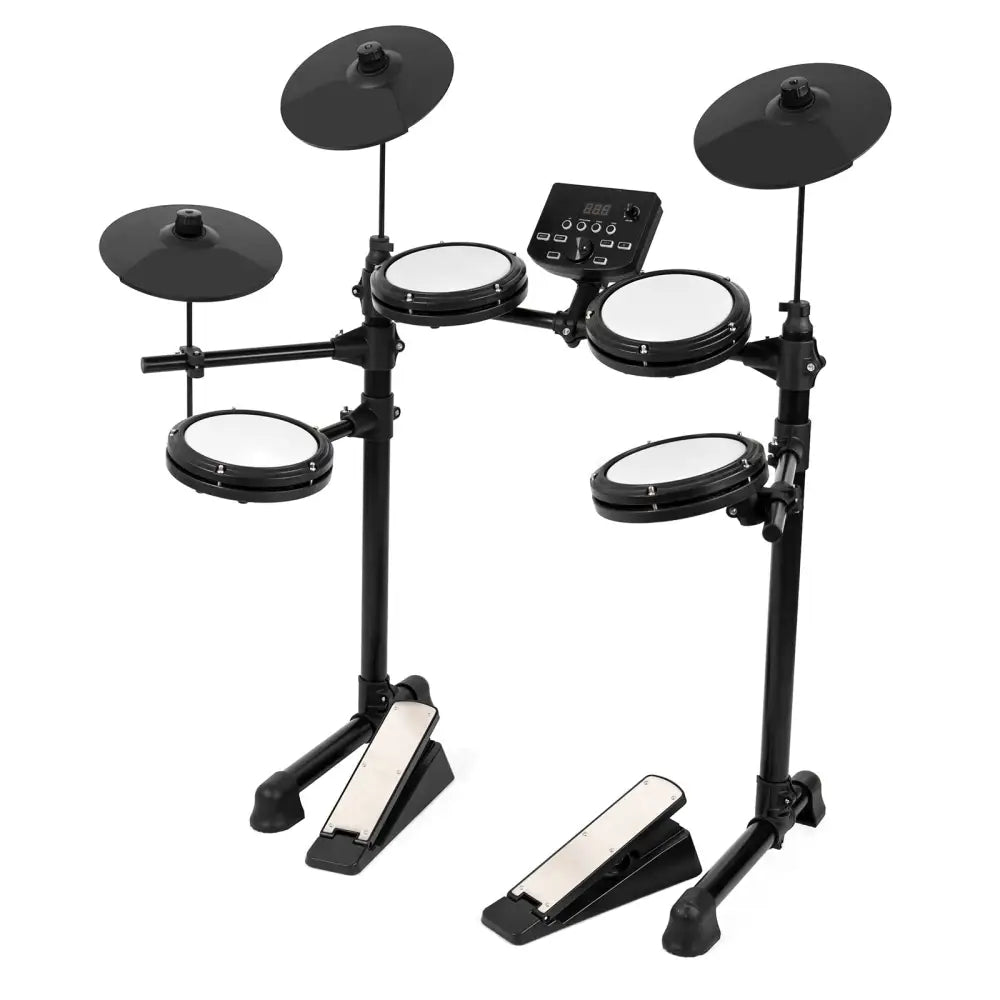 Black Axiom ADX2000 beginner electronic drum kit with five pads and cymbals
