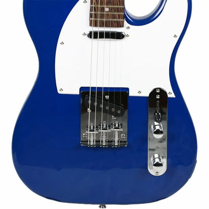 Blue Axiom Atlantis solid body electric guitar with white pickguard for sale