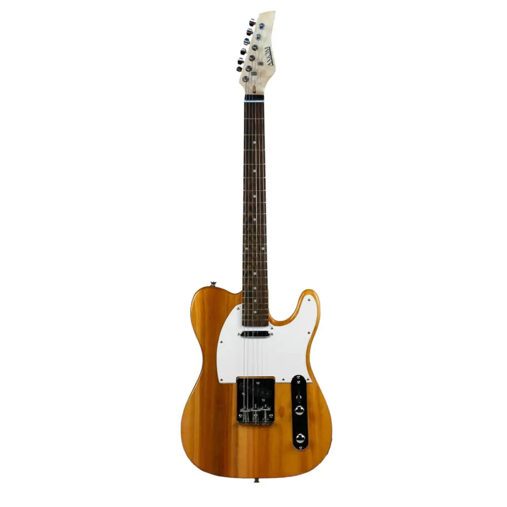 Axiom Atlantis Natural solid body electric guitar with white pickguard and black bridge