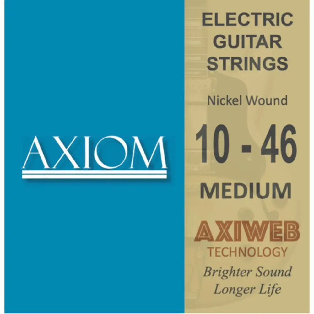 Axiom Axi-Web coated electric guitar strings 10-46 medium gauge long life electric strings