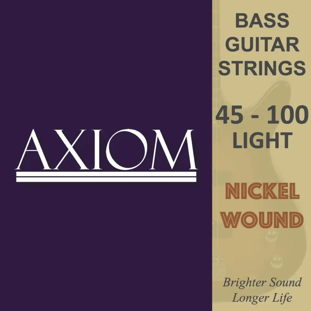 Packaging for Axiom Bass Guitar Strings Light, great value bass guitar strings