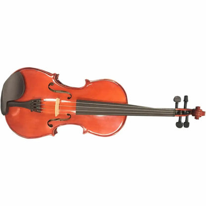 Shiny orange-brown 15 inch viola with black chin rest in Axiom Beginner Viola Outfit