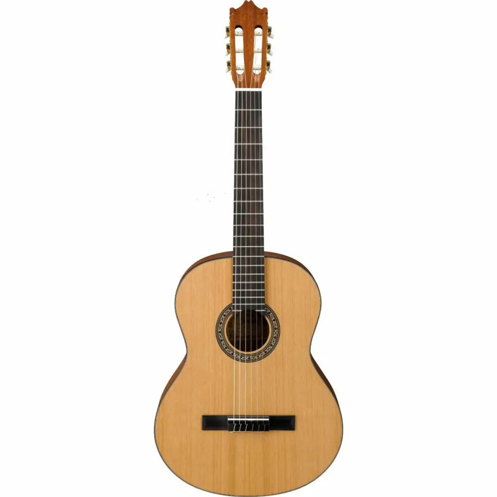 Light wood classical acoustic guitar from Axiom Beginners Guitar Pack with dark fretboard