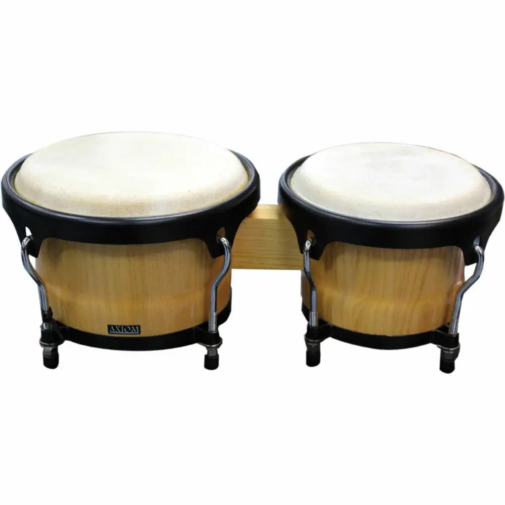 Axiom Bongo Drum Set with light wood finish, perfect for kids bongo drums for sale
