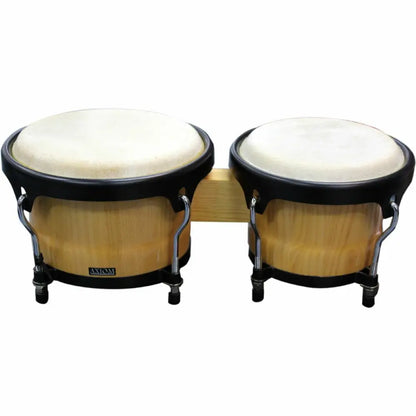 Axiom Bongo Drum Set with light wood finish, perfect for kids bongo drums for sale