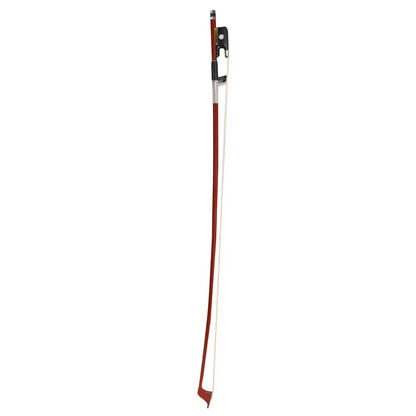 Axiom brazil wood cello bow 1/4 size with red wooden stick black frog and silver metal fittings