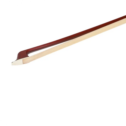 Axiom brazil wood cello bow 4/4 size with polished reddish brown frog light wood stick and silver metal tip