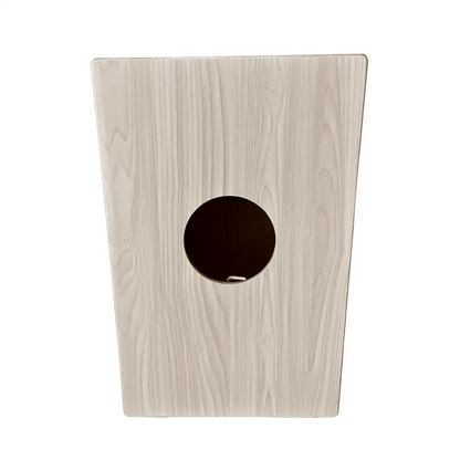 Light-colored solid timber axiom cajon box drum with circular cutout perfect cheap cajon for sale