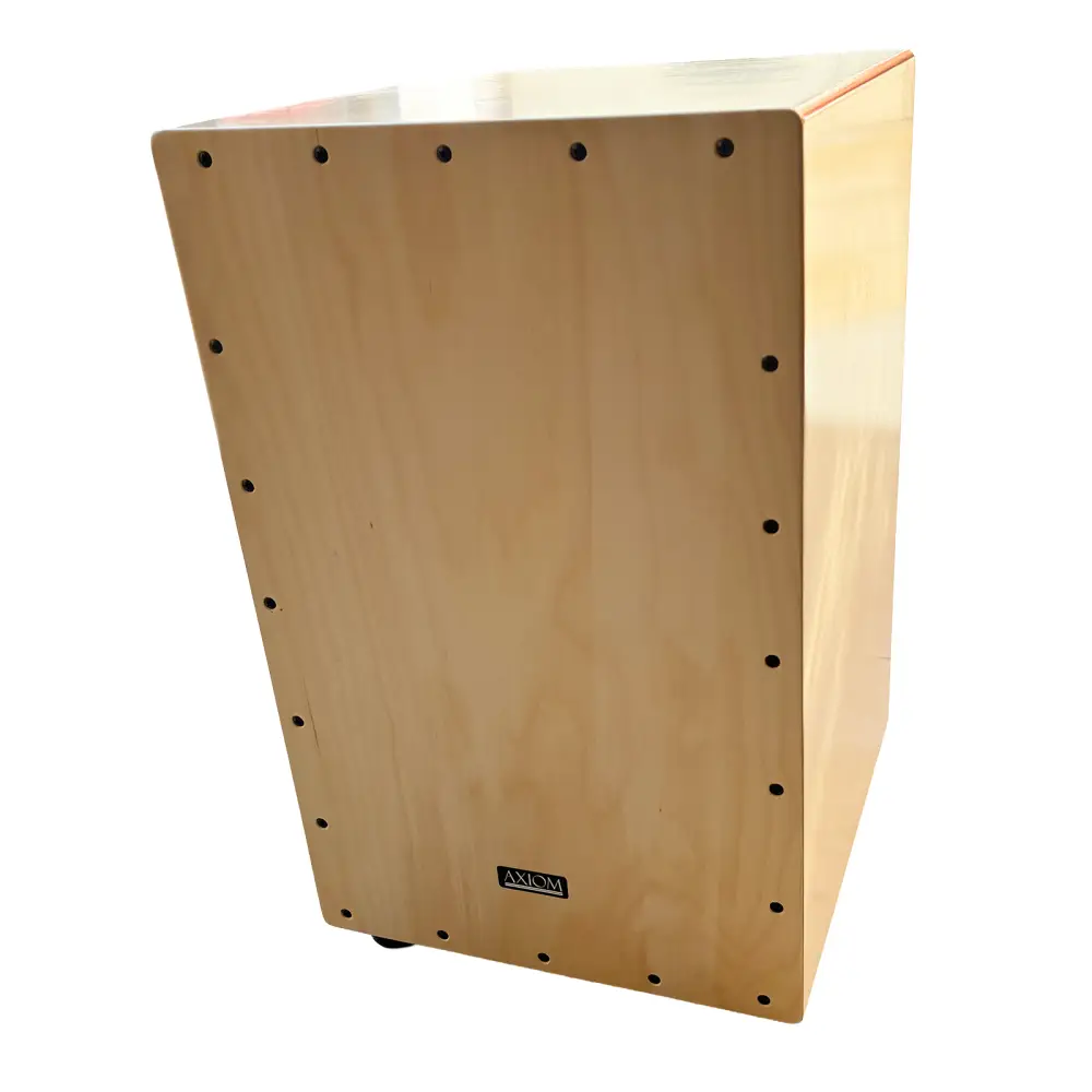 Light-colored solid timber axiom cajon box drum with black rivets perfect cheap cajon for sale