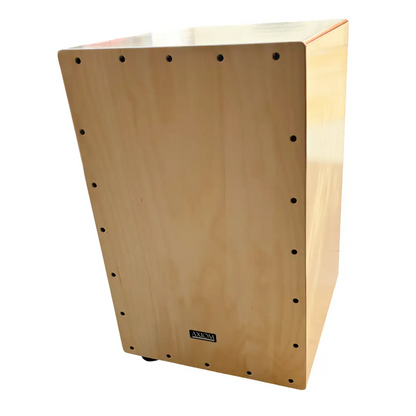 Light-colored solid timber axiom cajon box drum with black rivets perfect cheap cajon for sale