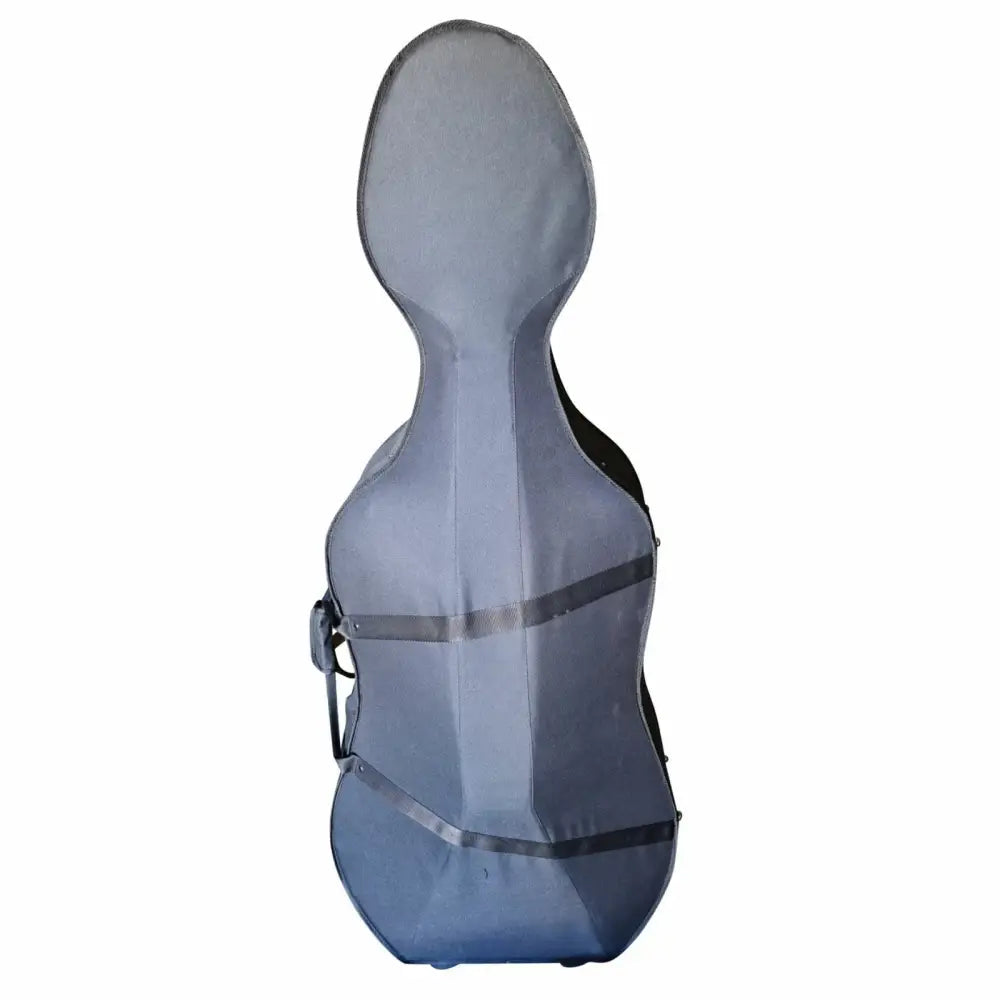 Grey cello case with black straps for 1/2 size cello or half size cello case