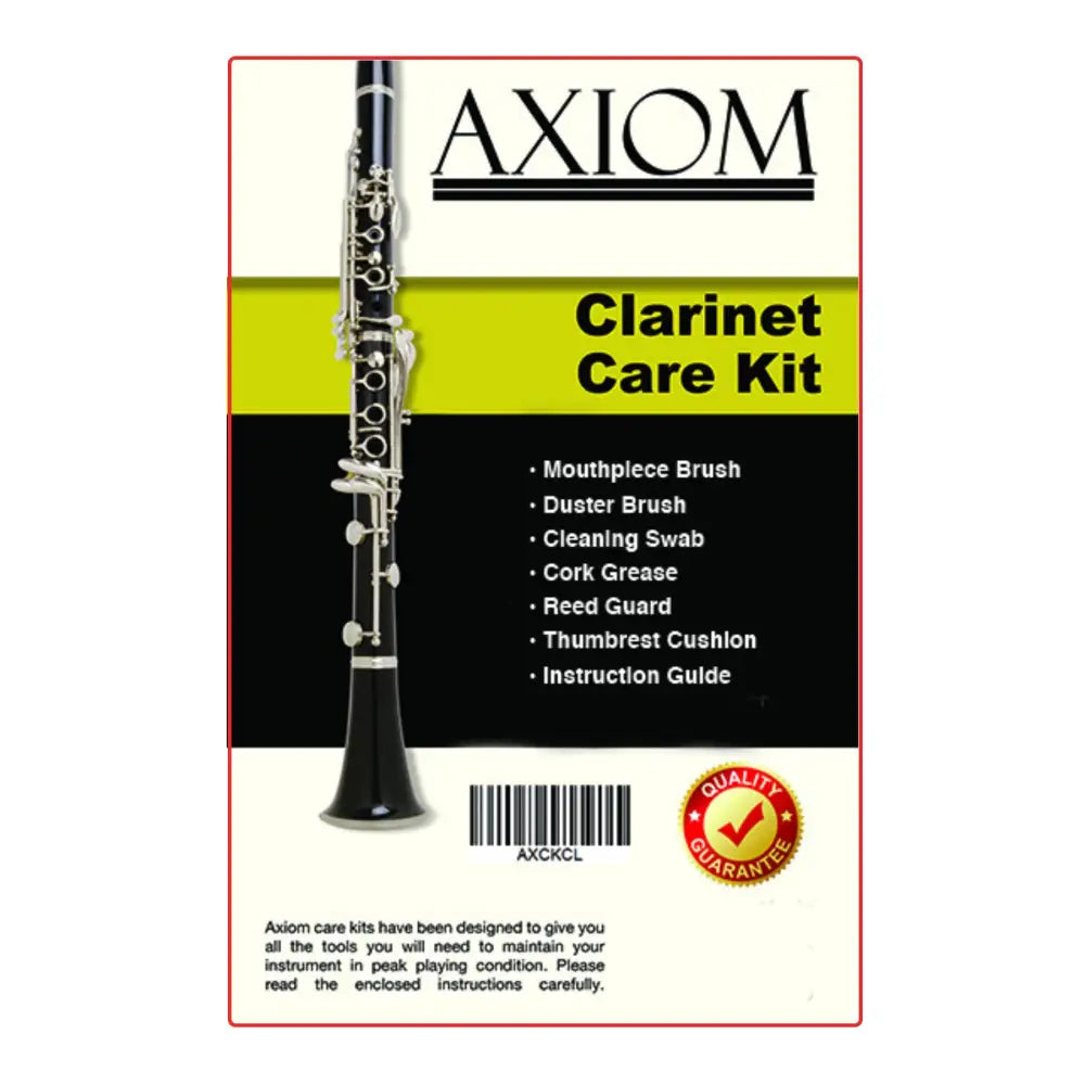 Axiom Clarinet Cleaning Kit with clarinet cleaner and accessories for easy maintenance