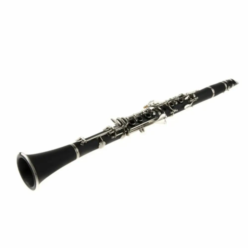 Black woodwind clarinet with silver keys from Axiom Concerto Series, a quality student clarinet for sale