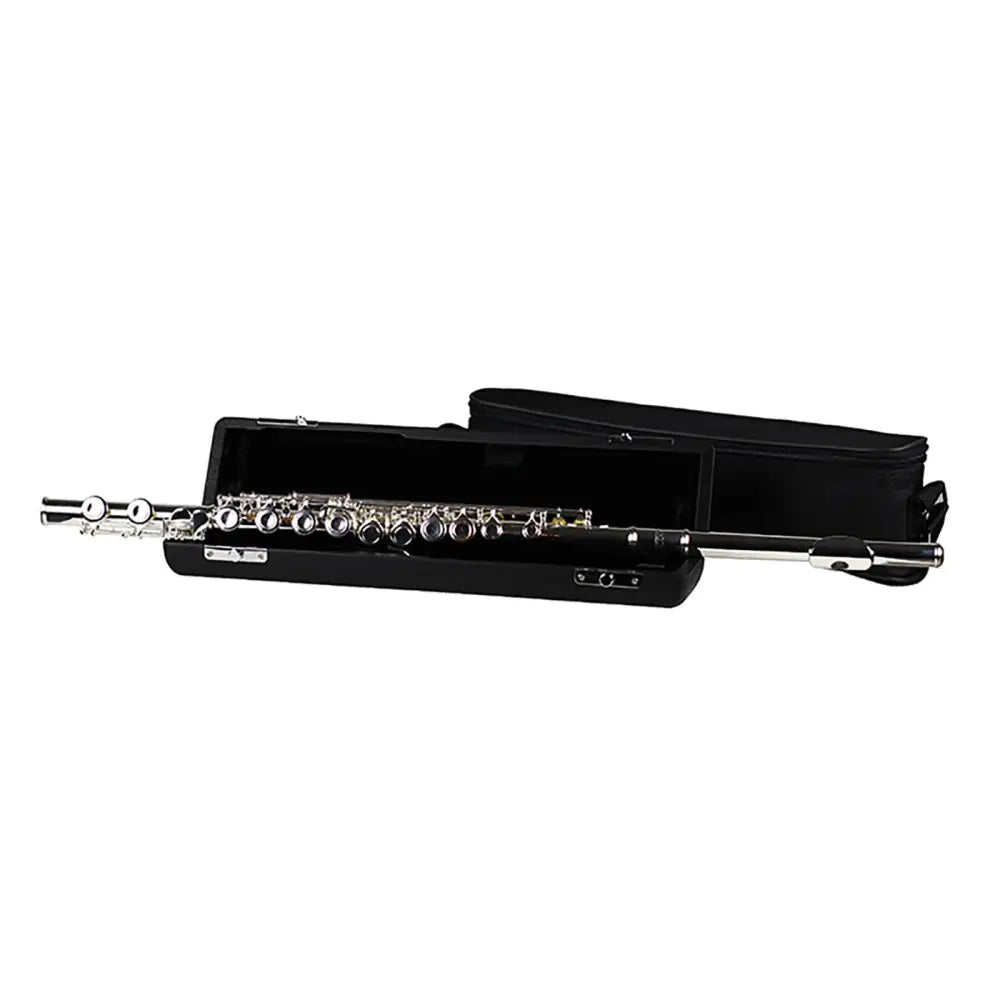 Axiom Concerto Series Flute in silver with open case and soft carrying bag