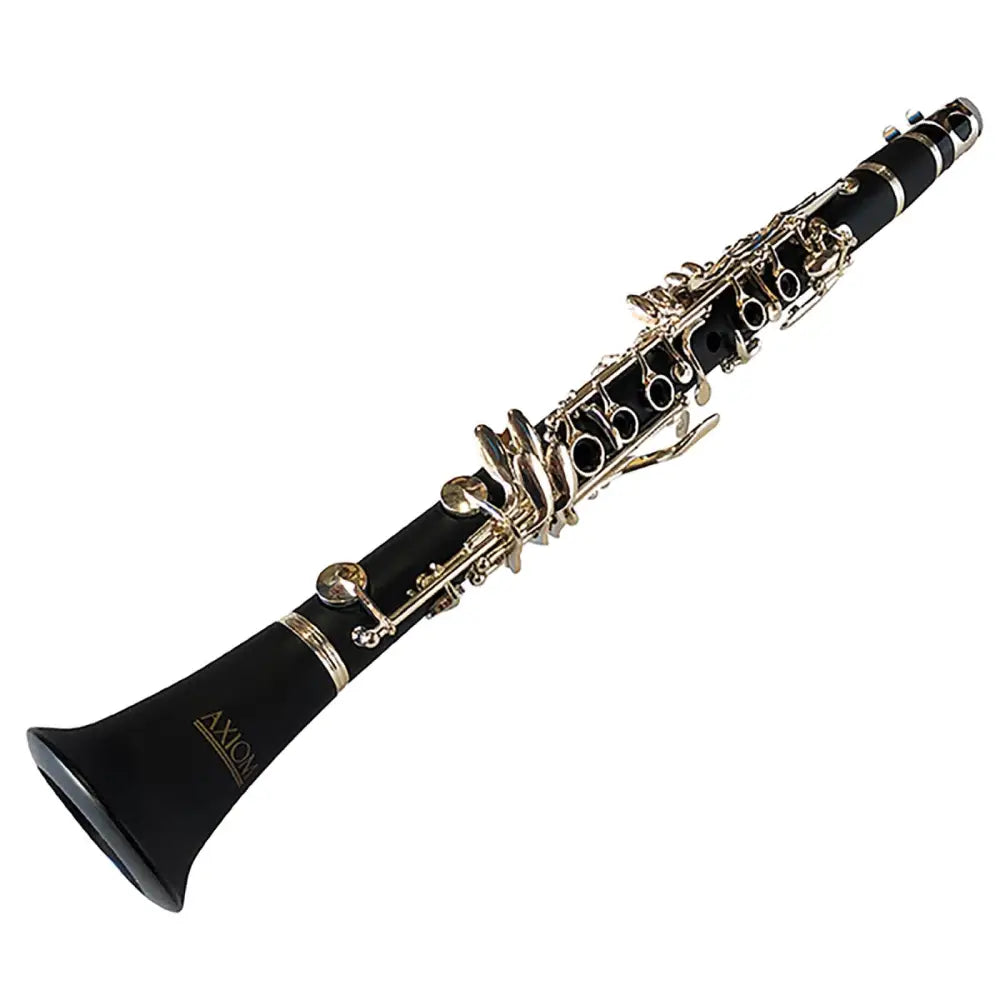 Black Axiom E Flat Alto Clarinet with silver plated keys and rings for professional sound