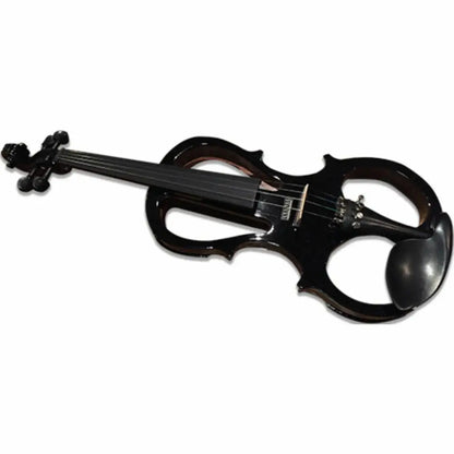 Black electric violin from the Axiom Electric Violin Outfit full size, ideal for musicians