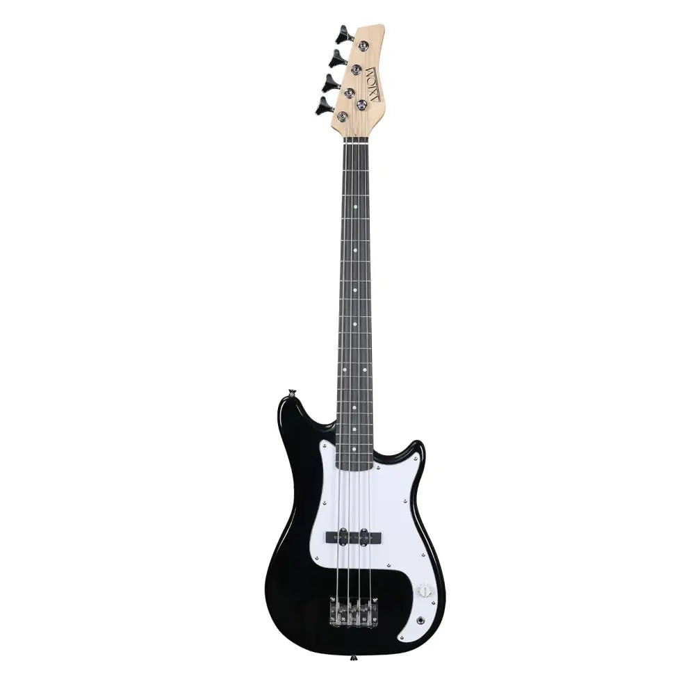 Black and white 4-string bass guitar from Axiom Enterprise product lineup