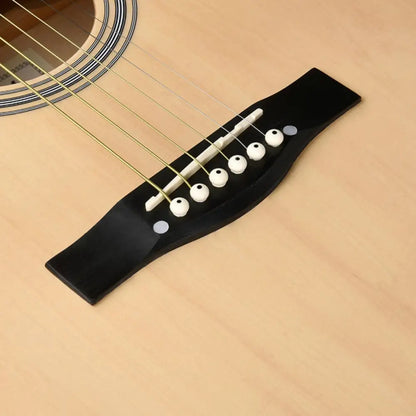 Acoustic steel string guitar for sale Australia with light wood finish and black bridge