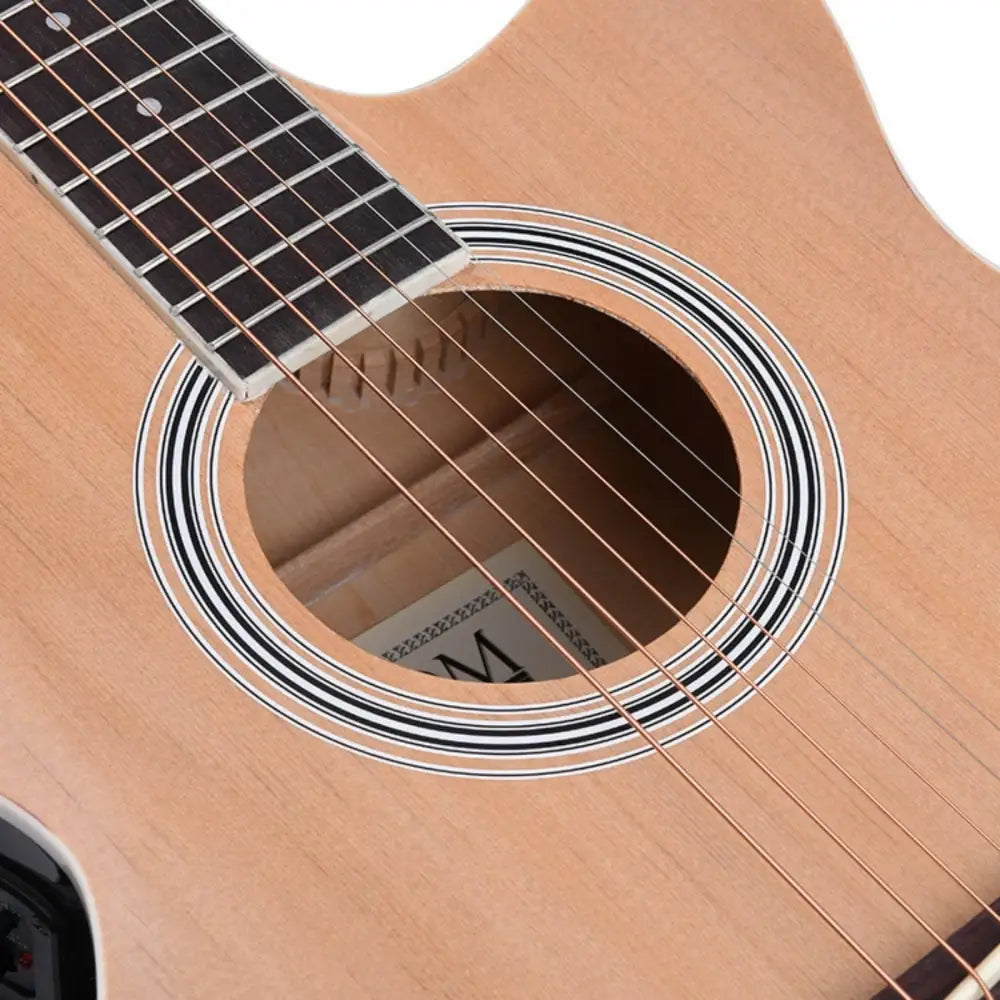 Close-up of Axiom Gigmaster acoustic guitar with pickup for sale in Australia