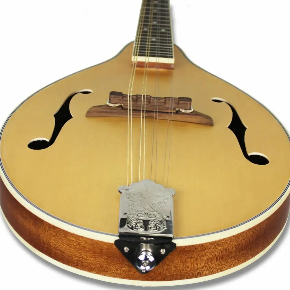 Axiom Mandolin A Style with f-holes, light top, wood grain body - perfect mandolin for sale Australia