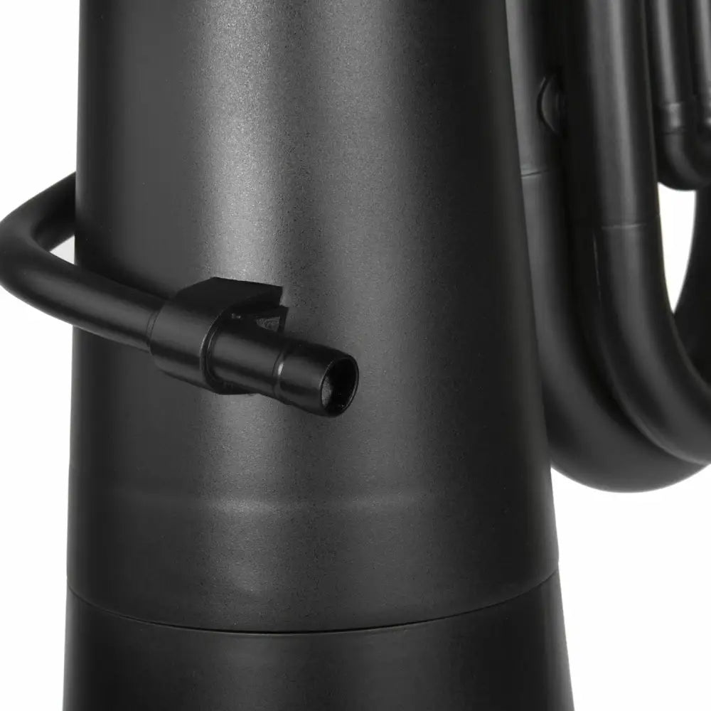 Black plastic tubing with clamp on a lightweight tuba for student in Axiom Plastic Tuba for sale Australia