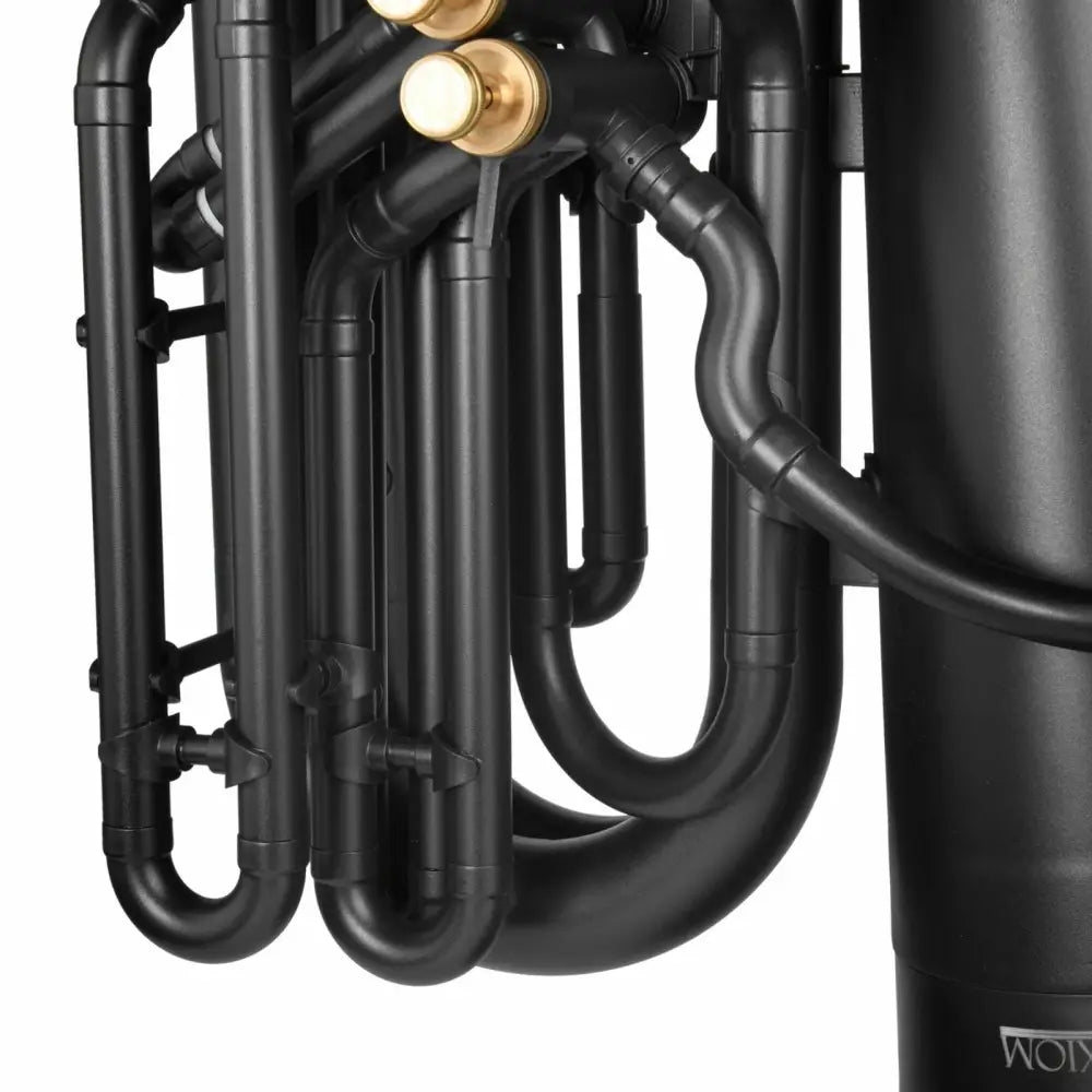 Black matte baritone horn with brass valve caps, great plastic tuba for sale Australia