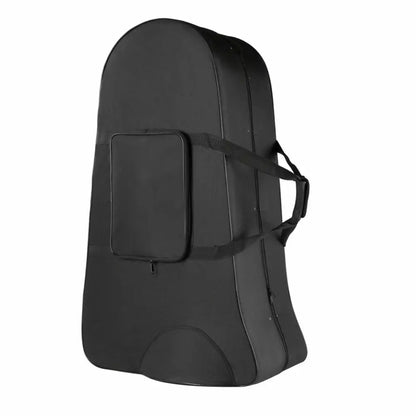 Black hard shell case with shoulder straps, perfect for a beginner plastic tuba for sale Australia