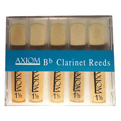 Axiom Clarinet Reeds in clear plastic box for Axiom Prelude beginner clarinet outfit