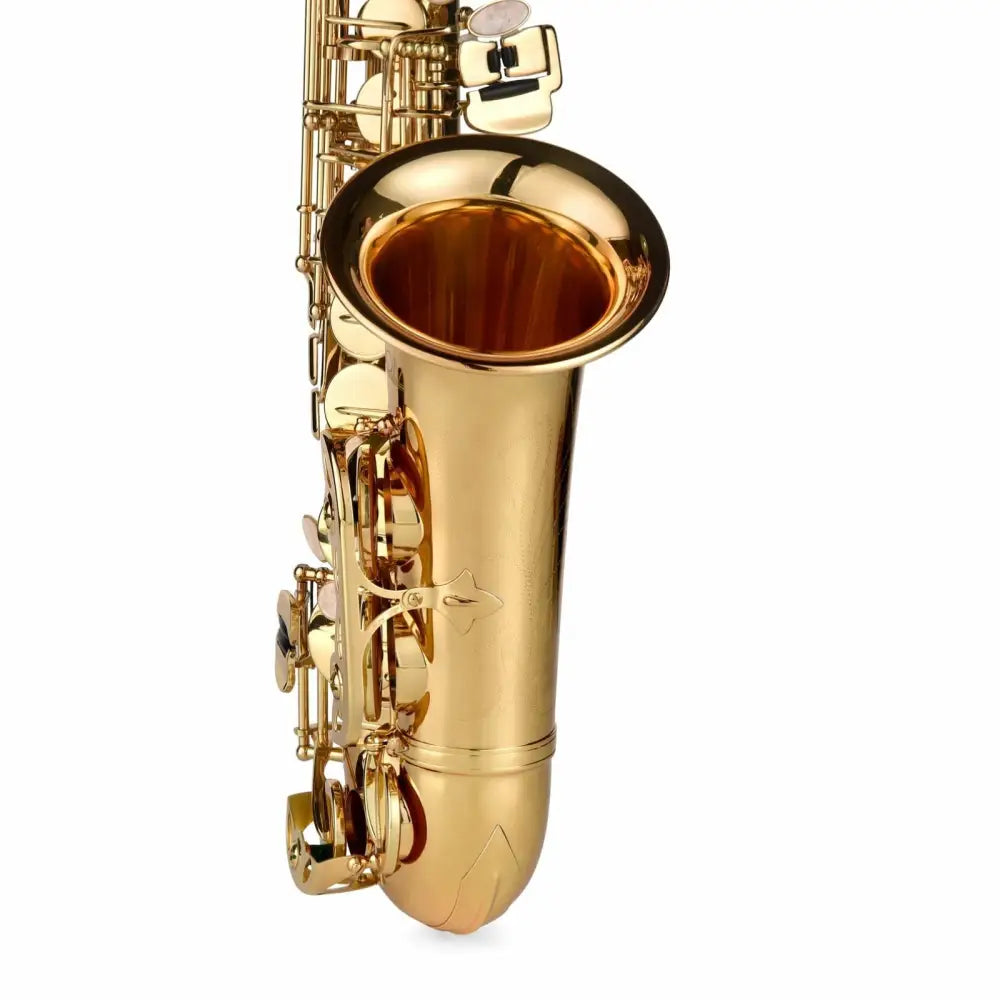 Shiny brass saxophone with intricate keys from Axiom Prelude beginner sax for sale Australia