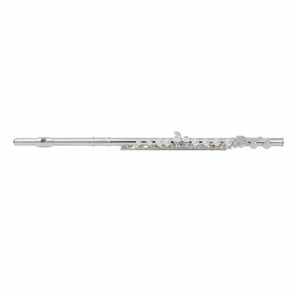 Silver-colored metal flute with keys and pads, perfect beginner flute for sale Australia