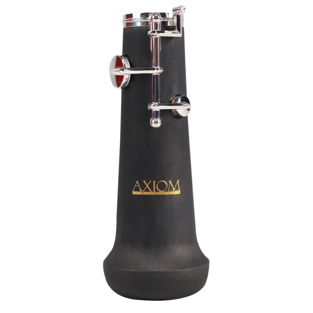 Black axiom clarinet with silver keys and red accents featured in axiom prelude oboe outfit product image